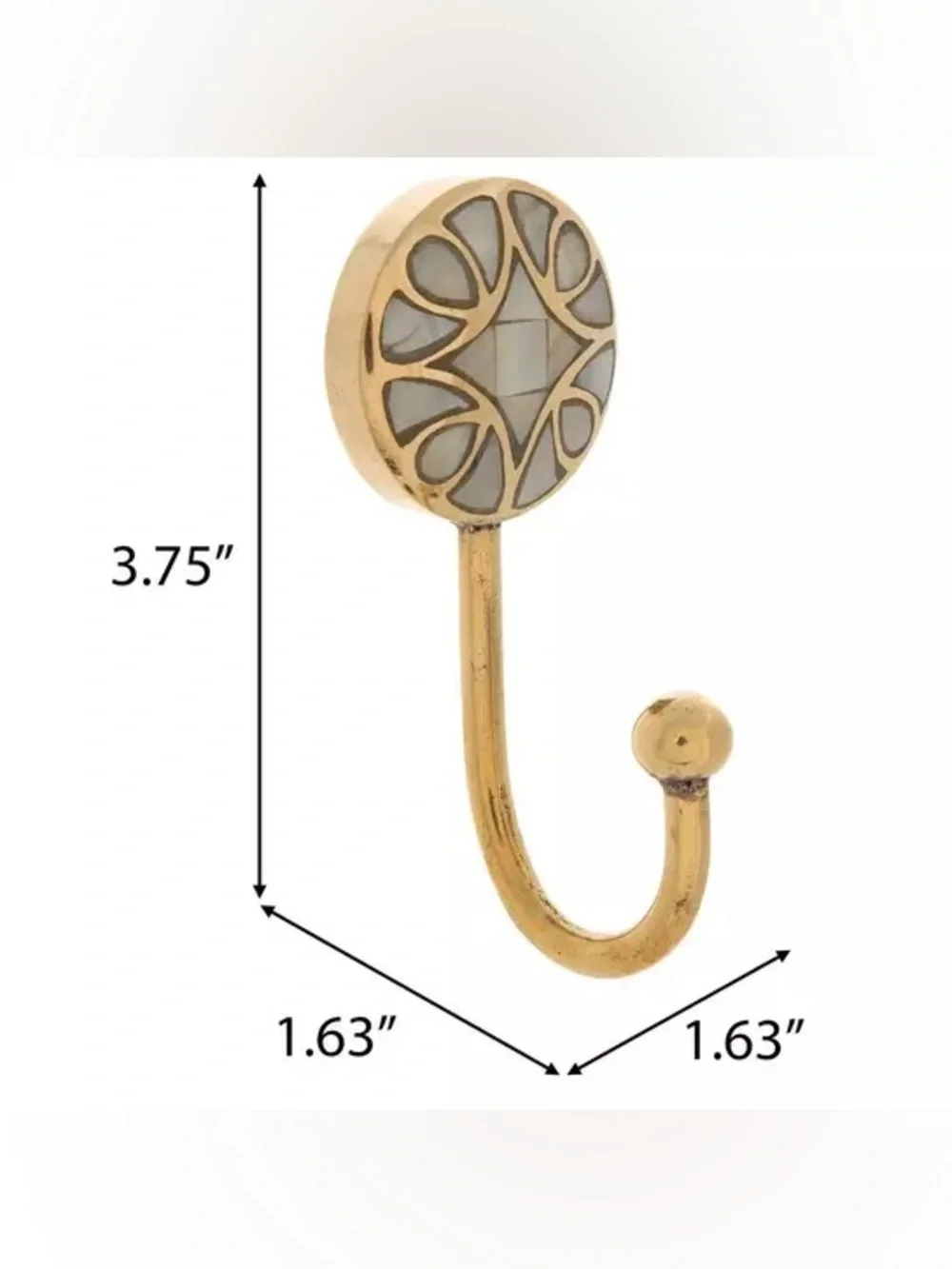Gold Mother Of Pearl Wall Hook